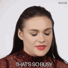 Thats So Busy Sophie Skelton GIF - Thats So Busy Sophie Skelton Harpers Bazaar GIFs