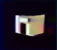 a blurry picture of a house with a door in the middle
