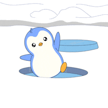 a penguin is in a hole with the words see yah later