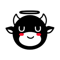 Black Cow Sticker - Black Cow Red Cheeks Stickers