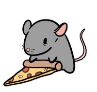 Mouse Pizza Sticker - Mouse Pizza Sticket Stickers