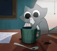 Cat Mug GIF - Cat Mug Mug Cat GIFs