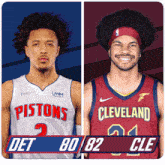 Detroit Pistons (80) Vs. Cleveland Cavaliers (82) Third-fourth Period Break GIF - Nba Basketball Nba 2021 GIFs