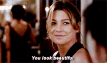 Greys Anatomy Meredith Grey GIF - Greys Anatomy Meredith Grey You Look Beautiful GIFs