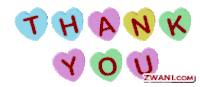 candy hearts with the words thank you on them
