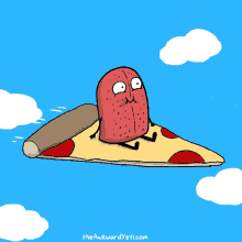 The Awkward Yeti Pizza GIF - The Awkward Yeti Pizza Tongue GIFs