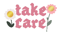 Take Care Flowers Sticker