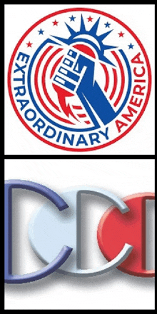a logo for extraordinary america and a logo for cci