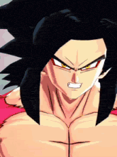 a close up of a cartoon character 's face with red eyes