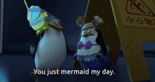 You Just Mermaid My Day Penguins Of Madagascar GIF - You Just Mermaid My Day Penguins Of Madagascar Skipper GIFs
