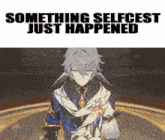 a picture of a boy with the words something selfcest just happened above him