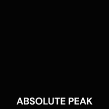 a black and white image of a cartoon character with the words absolute peak written below it