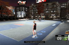 a basketball game is being played between team b and team b