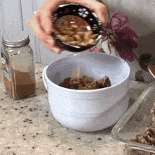 Adding Cashew Nuts The Whole Food Plant Based Cooking Show GIF - Adding Cashew Nuts The Whole Food Plant Based Cooking Show Putting Cashew Nuts GIFs