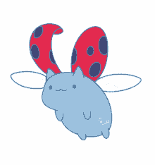 catbug cute wings flying animated