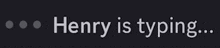 henry is typing on a black background with white dots