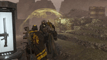 a video game scene with the number 01 on the top right