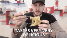 Tastes Very Very Delicious Noodles GIF - Tastes Very Very Delicious Noodles Yum GIFs