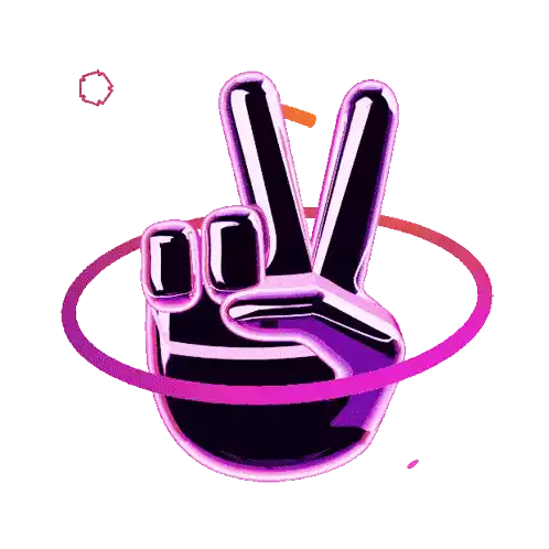 Peace Out Victory Hand Emoji Sticker - Peace Out Victory Hand Emoji Peace Sign Stickers