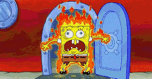 Spongebob On Fire GIF - Spongebob On Fire Burning GIFs