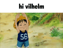 Luffy Hi GIF - Luffy Hi Vilhelm GIFs