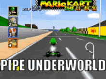 Mario Kart Wii Yosh Taku GIF - Mario Kart Wii Yosh Taku Pipe Underworld GIFs