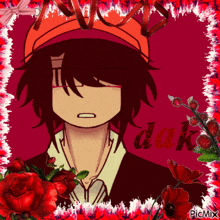 a picture of a boy with a red hat and the name jak