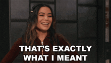 Thats Exactly What I Meant Carly Shay GIF - Thats Exactly What I Meant Carly Shay Icarly GIFs