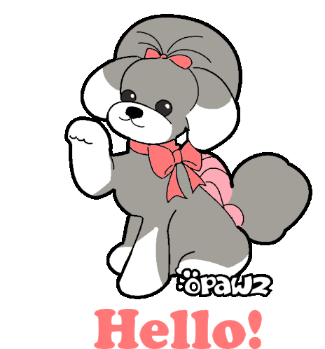 Hello Opawz Sticker - Hello Opawz Poodle Stickers