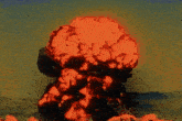 a nuclear explosion is shown in a colorful image
