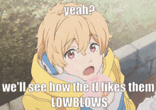 yeah well see how the tl likes them lowblows lowblows tl twt nagisa