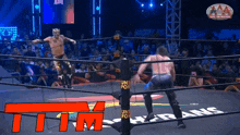 a wrestler in a ring with the word tm on the bottom