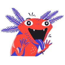 %C3%A1lvaro el axolotl drool happy excited silly face