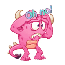 oh no animated monster stickers