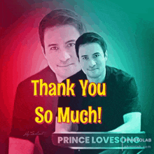a photo of a man with the words thank you so much