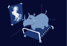 Rhino Treadmill GIF - Rhino Treadmill Unicorn GIFs