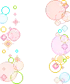 a white background with a pattern of circles and squares