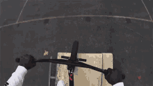a person is riding a bike that says jump on the front