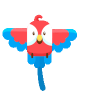 Parrot Flying Sticker - Parrot Flying Stickers