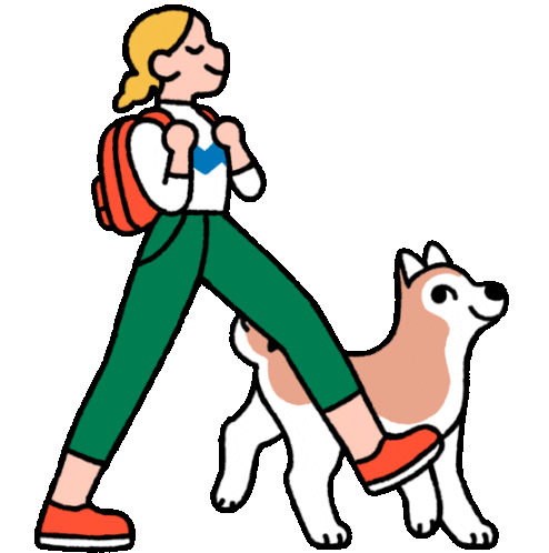 Enjoying A Hike Outside With Odin The Dog Sticker - Lets Go Outside Walking Going For A Walk Stickers