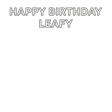 a happy birthday leafy card with a potted plant