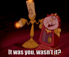 It Was You Wasnt It Cogsworth GIF - It Was You Wasnt It Cogsworth Lumiere GIFs