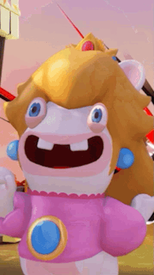 running from explosion rabbid peach sparks of hope leaving chaos behind oopsie