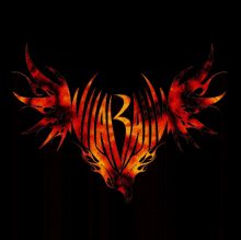 a picture of a phoenix with the letter r in the middle