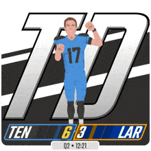 a football player with the number 17 on his shirt