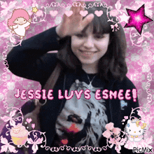 a picture of a girl with the words jessie luvs esmee