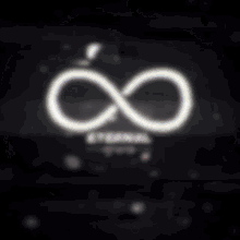 a black and white photo of a sign that says `` eternal '' .