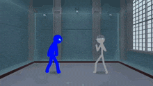 a cartoon of a stick figure wearing sunglasses and a mask
