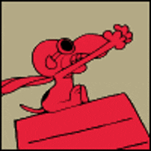 a cartoon of snoopy holding a gun and wearing sunglasses