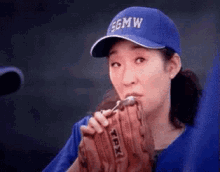 Cristina Yang Drinking GIF - Cristina Yang Drinking Baseball GIFs